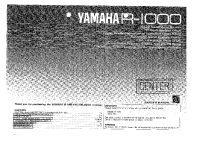 Yamaha R-1000 - Owners Manual 